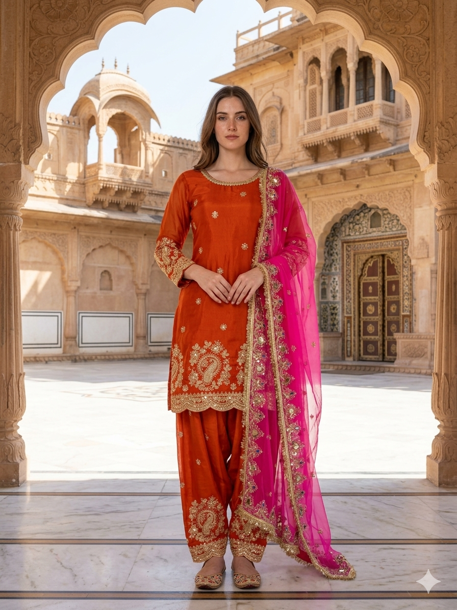 Neo-Classic Sage Couture Salwar Suit